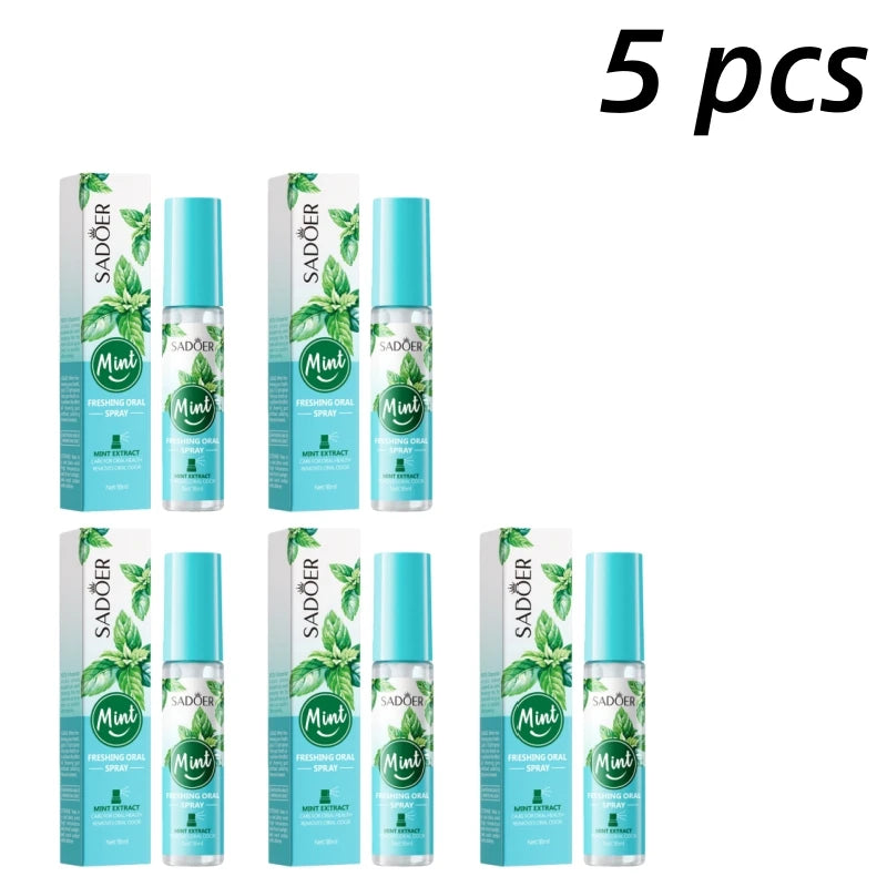 Mint and Peach Flavored Fresh Mouth Spray to Freshen Breath and Eliminate Bad Breath